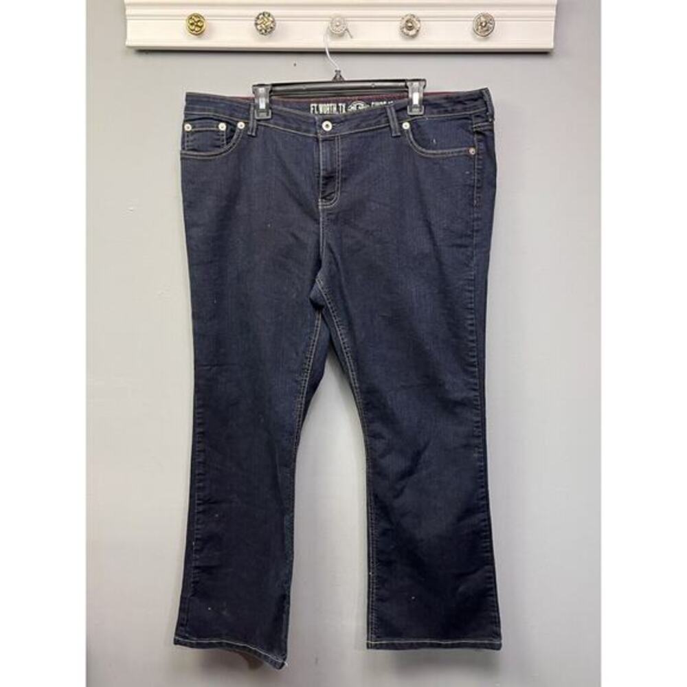 Dickies Bootcut jeans Womens Size‎ 18R Blue Relaxed Fit Dark Stretch Denim
